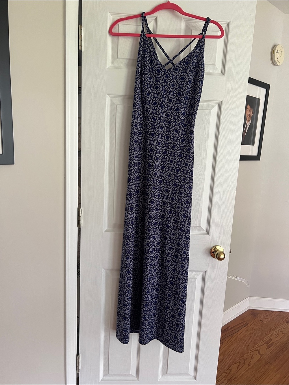 Market & Spruce Navy and White Patterned Dress
